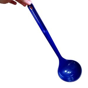 Tupperware Cobalt Blue Soup‎ Ladle 1616-2 Vintage Plastic Kitchen Utensil 11.5"